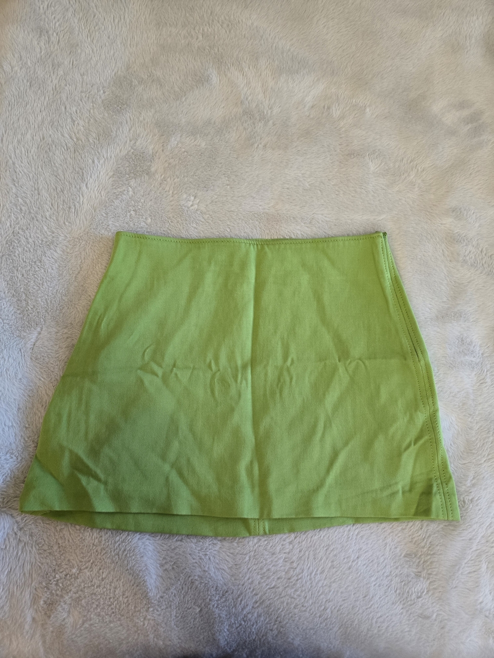 Zara Lime Green Mini Skirt - Straight Cut